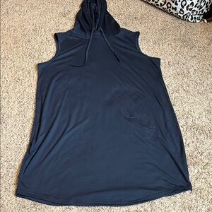 Sleeveless Navy Hooded Dress